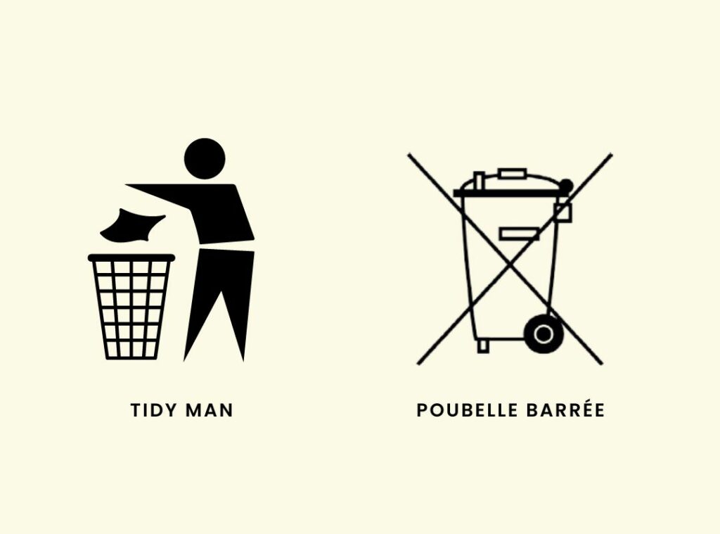 Logos Tidy Man et Logo Poubelle barrée